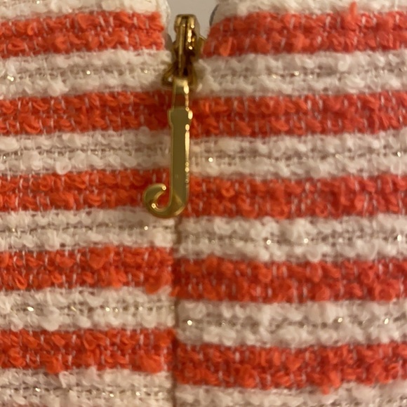 Juicy Couture, cream and orange striped A-line dress with gold buttons. - Picture 4 of 4